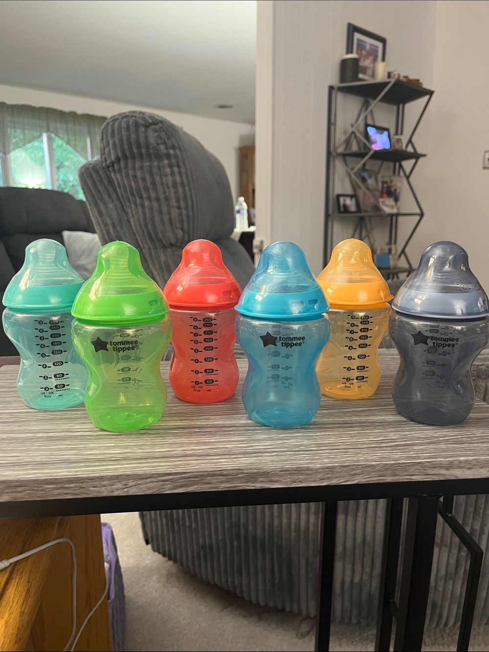 6 piece- Tommee Tippee Colorful Baby Bottles